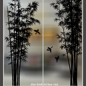 Decal dán kính mờ nghệ thuật glass195