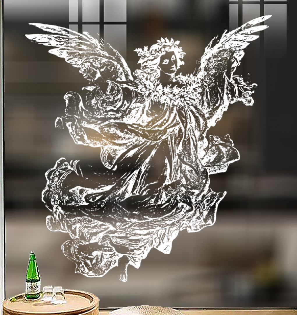 Decal dán kính nghệ thuật glass194