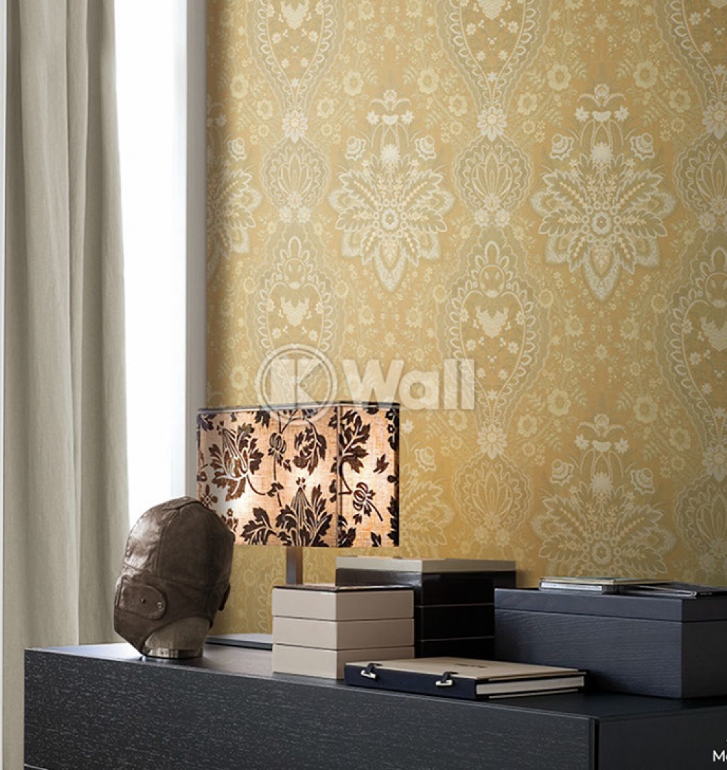 Giấy dán tường phòng khách màu vàng JCD4011-5