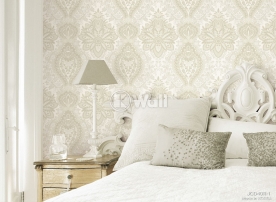Giấy dán tường phòng ngủ màu kem JCD4011-1
