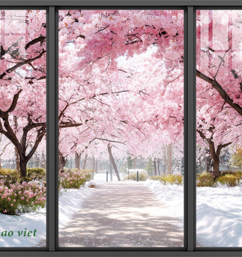 Tranh dán kính 3d 2 mật n2026-146