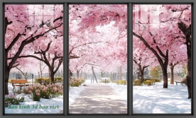 Tranh dán kính 3d 2 mật n2026-146
