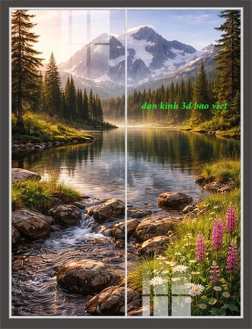 Tranh dán kính 3d 2 mặt phong cảnh k624