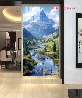 Tranh dán kính 3d 2 mặt phong cảnh n2026-134