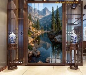 Tranh dán kính 3d 2 mặt phong cảnh n2026-138