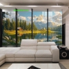Tranh dán kính 3d 2 mặt phong cảnh n2026-160