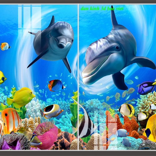 Tranh dán kính 3d 2 mặt s317