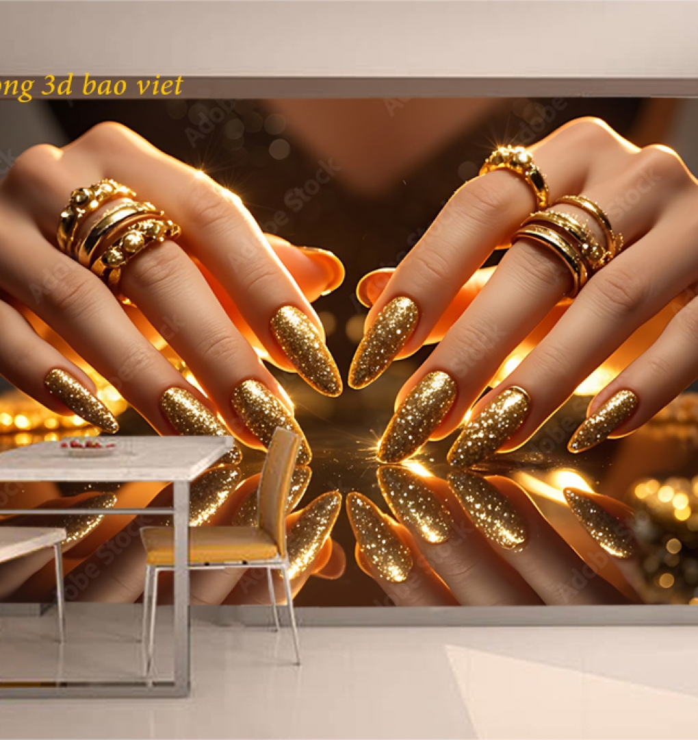 Tranh dán tường 3d nail spa n2026-139