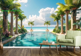 Tranh dán tường cảnh biển n2026-131