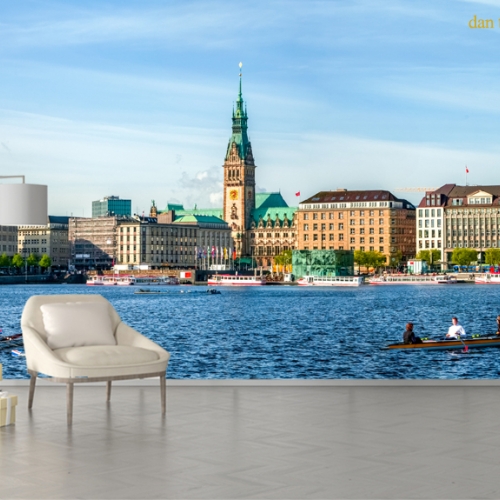 Tranh dán tường cảnh thành phố Châu âu fm630