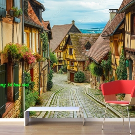 Tranh dán tường cảnh thành phố Châu âu n2026-152