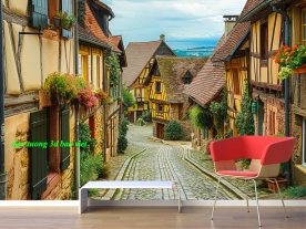 Tranh dán tường cảnh thành phố Châu âu n2026-152