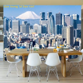 Tranh dán tường cảnh thành phố Nhật bản 3d n2026-140