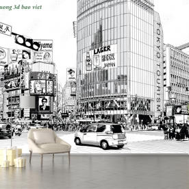 Tranh dán tường cho quán cafe n2026-127