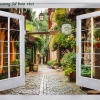 Tranh dán tường cửa sổ 3d fm628