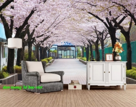 Tranh dán tường phong cảnh thiên nhiên 3d n2026-156