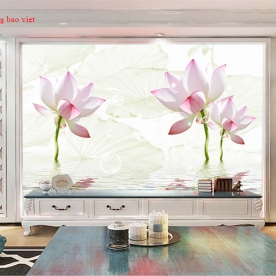 Tranh dán tường hoa sen h338