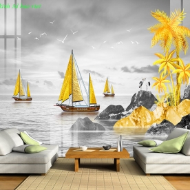 Giấy dán tường phòng khách 3d-240