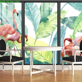 Giấy dán tường tropical dán kính 3d 2 mặt h367