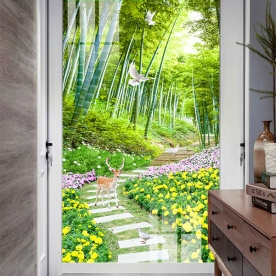 Tranh dán kính 3d 2 mặt phong cảnh k548