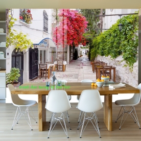 Tranh dán tường cho quán cafe 3d n2003-114