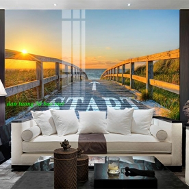 Tranh dán tường sông núi n2003-125