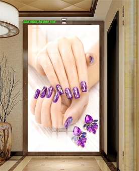 Decal dán kính cao cấp nails spa n2026-197