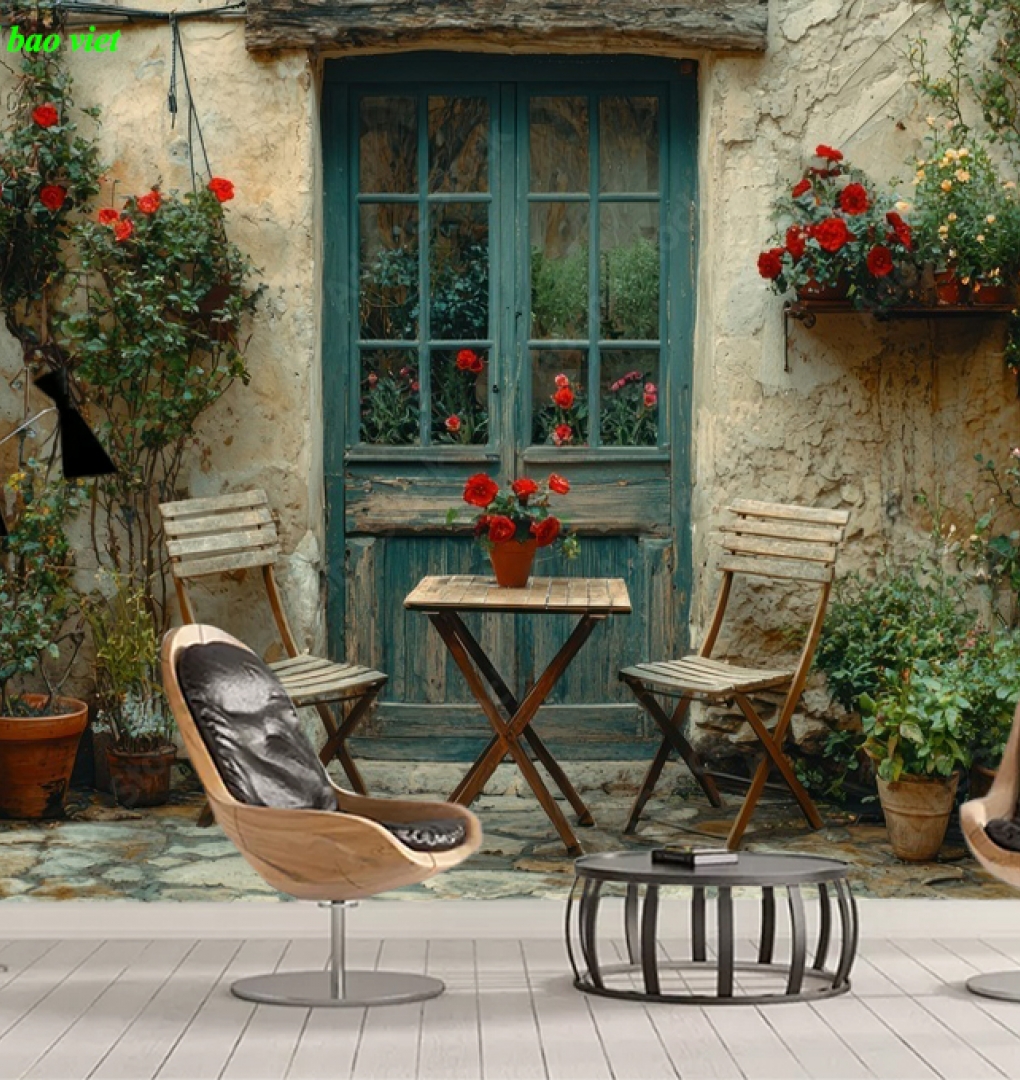 Tranh dán tường cho quán cafe 3d n2026-172