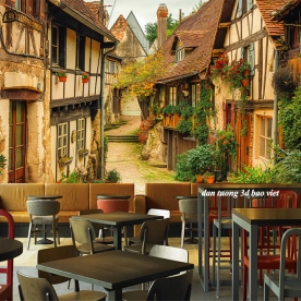 Tranh dán tường cho quán cafe s2026-166