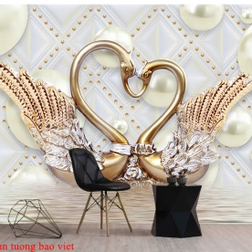 Giấy dán tường phòng khách 3d fl228