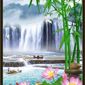 Tranh dán kính k396