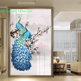 Tranh dán kính 3d 2 mặt đẹp k486