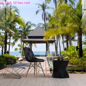 Tranh dán tường phong cảnh biển dán kính 3d 2 mặt me414