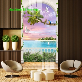 Tranh dán kính 3d 2 mặt phong cảnh k557