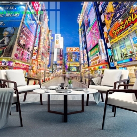 Tranh dán tường cho quán cafe 3d n2003-127