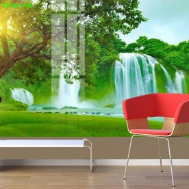 Tranh dán tường thác nước 3d n2003-136