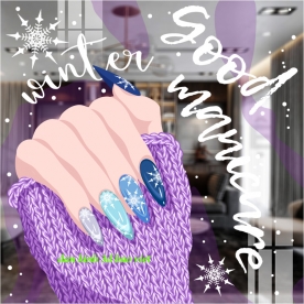 Decal dán kính cao cấp 3d cho tiệm nail se169