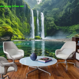 Tranh dán tường thác nước 3d n2004-288