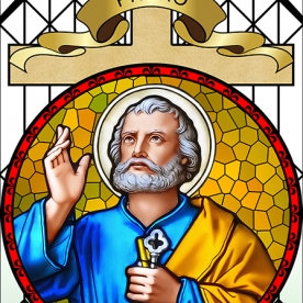 Tranh dán kính công giáo ST Phero CG001