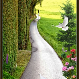 Tranh dán kính k405