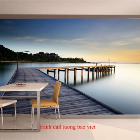 Tranh dán tường sông núi m110