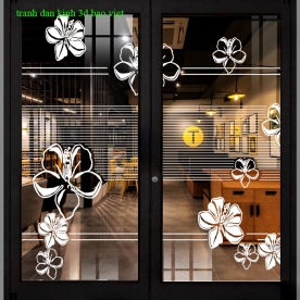 Decal dán kính 3d nghệ thuật glass062