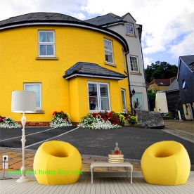 Tranh dán tường cảnh thành phố 3d fm573