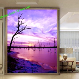 Tranh dán tường phong cảnh thiên nhiên 3d tr377