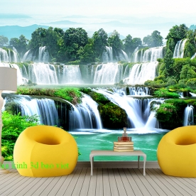 Tranh dán tường thác nước 3d w215