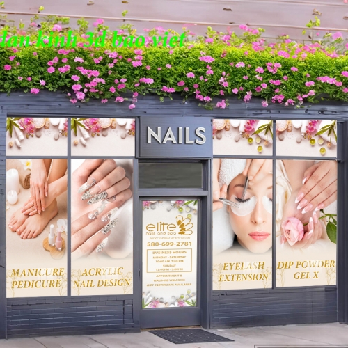 Decal dán kính cao cấp cho nails spa nails066