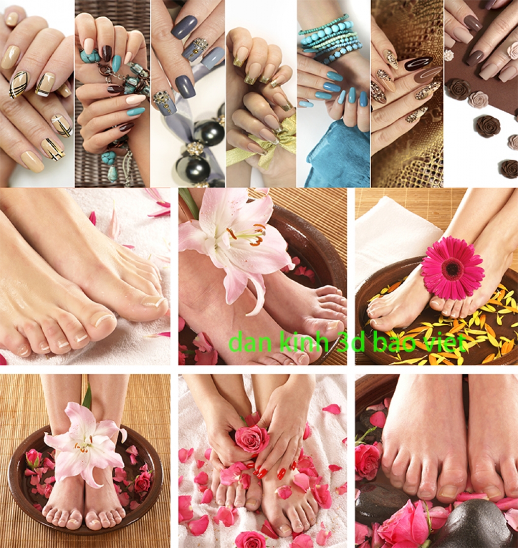 Decal dán kính cao cấp nail spa nails064