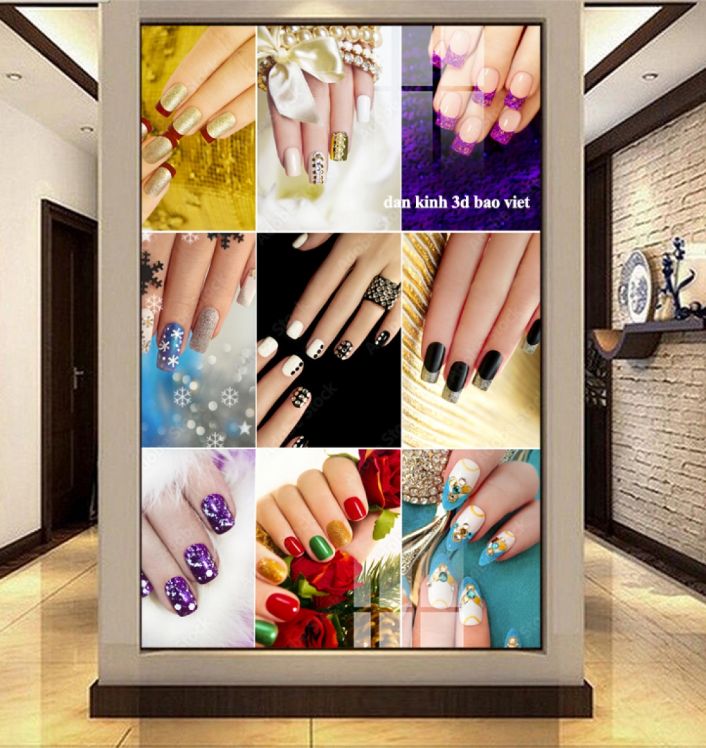Decal dán kính cao cấp spa nails n2005-294