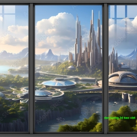 Tranh dán kính 3d 2 mặt n2005-283