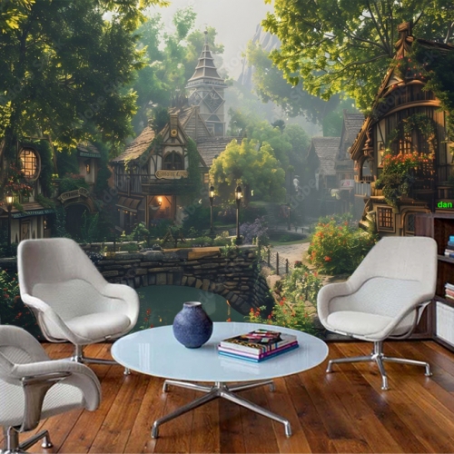 Tranh dán tường cho quán cafe n2005-284